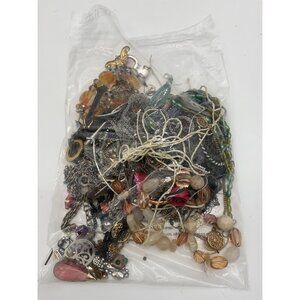 Mixed Jewelry Craft Lot 2.39 Lbs Assorted Beads Repurpose Jewelry